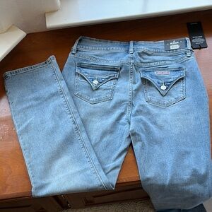 Hudson Light Wash Jeans Blue Straight Leg Stretchy